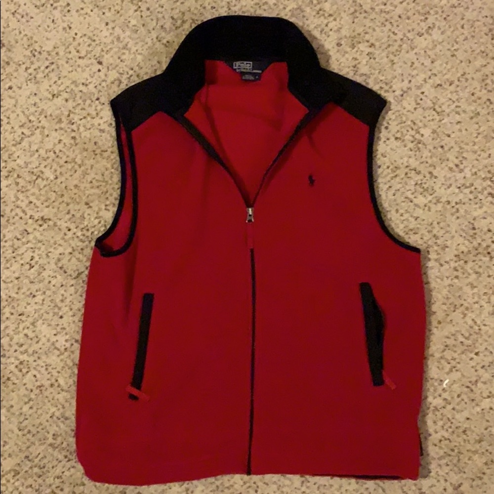 Men’s red Polo by Ralph Lauren Vest size L